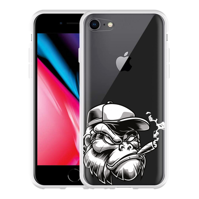 Cazy Hoesje geschikt voor iPhone 8 - Gorilla Head