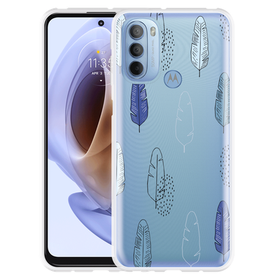 Cazy Hoesje geschikt voor Motorola Moto G41 - Feathers Pattern