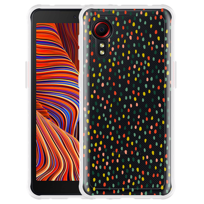 Cazy Hoesje geschikt voor Samsung Galaxy Xcover 5 - Happy Dots