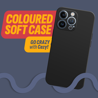 Cazy Soft Color TPU Hoesje geschikt voor iPhone 13 Pro - Zwart