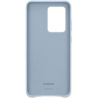 Samsung Galaxy S20 Ultra Leather Cover Blauw
