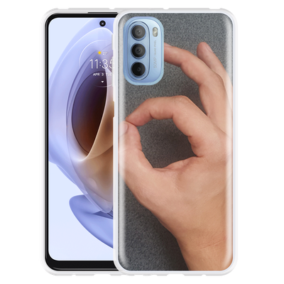 Cazy Hoesje geschikt voor Motorola Moto G41 - Circle Hand Game