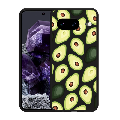 Cazy Hoesje Zwart geschikt voor Google Pixel 8 Avocado's