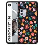 Hoesje Zwart geschikt voor Xiaomi 12T/12T Pro - Always have flowers