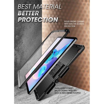 Supcase Hoes geschikt voor Samsung Galaxy Tab S6 Lite - Unicorn Beetle Pro Met ingebouwde screenprotector - Zwart