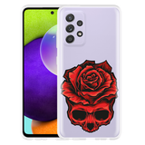 Hoesje geschikt voor Samsung Galaxy A52 5G - Red Skull