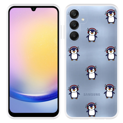 Cazy Hoesje geschikt voor Samsung Galaxy A25 Penguin Chillin