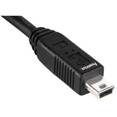 Hama Navi USB-A naar USB-Mini Kabel - 180cm - Zwart
