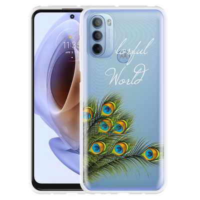 Cazy Hoesje geschikt voor Motorola Moto G41 - Peacock World