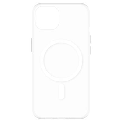 Cazy Soft TPU Hoesje met Magnetische Ring geschikt voor iPhone 14 - Transparant + 2 in 1 Magnetische Draadloze Charger Pad 15W - Wit + Draadloze Oordopjes met Active Noise Cancelling - Wit (met oplaadcase)