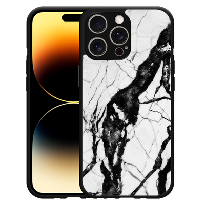 Cazy Hardcase Hoesje geschikt voor iPhone 14 Pro Max Marmer Design