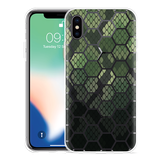 Hoesje geschikt voor iPhone Xs - Snakeskin Honeycomb
