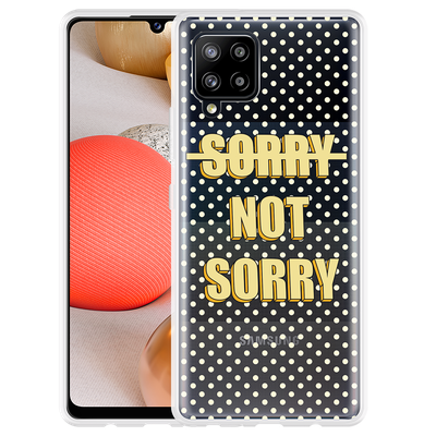 Cazy Hoesje geschikt voor Samsung Galaxy A42 - Sorry not Sorry