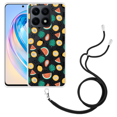 Cazy Hoesje met koord geschikt voor Motorola Edge 40 Pro Tropical Fruit