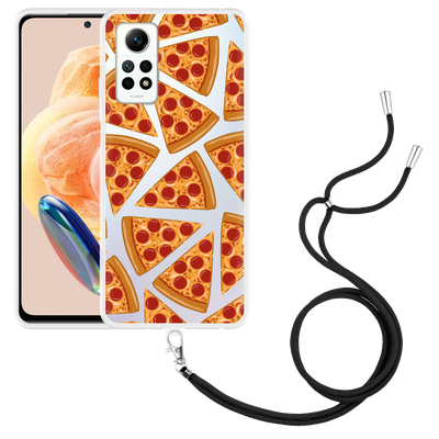 Cazy Hoesje met koord geschikt voor Xiaomi Redmi Note 12 Pro 4G Pizza Party
