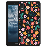 Hoesje Zwart geschikt voor Nokia C2 2nd Edition - Always have flowers
