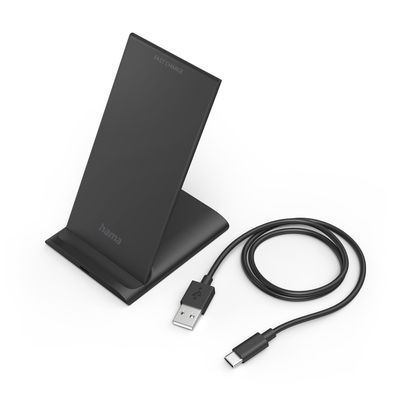 Hama Wireless Charger QI-FC10S, 10W, draadloze smartphone-oplaadpad, zwart