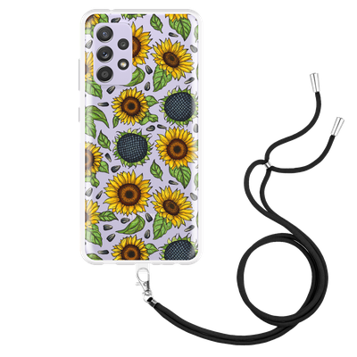 Cazy Hoesje met Koord geschikt voor Samsung Galaxy A52/A52s - Sunflowers
