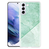 Hoesje geschikt voor Samsung Galaxy S21 Plus - Green Marble