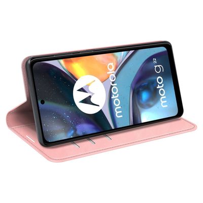 Cazy Wallet Magnetic Hoesje geschikt voor Motorola Moto G22 - Roze
