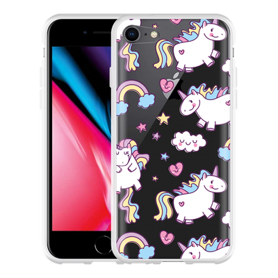 Cazy Hoesje geschikt voor iPhone 8 - Fat Unicorn