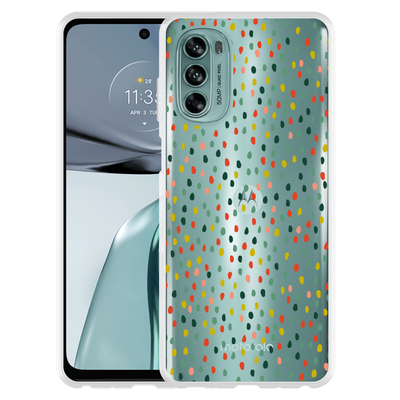 Cazy Hoesje geschikt voor Motorola Moto G62 5G - Happy Dots