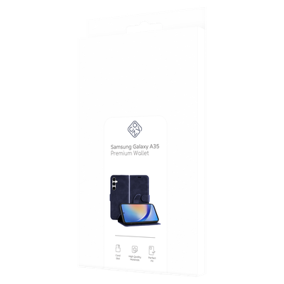Cazy Premium Wallet Hoesje geschikt voor Samsung Galaxy A35 - Blauw