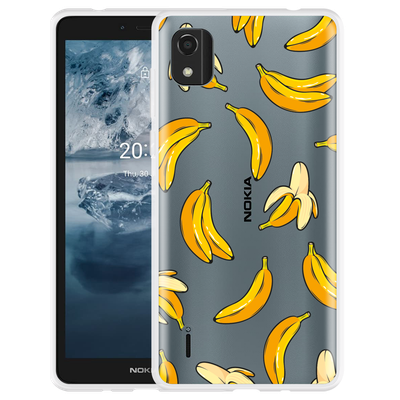 Cazy Hoesje geschikt voor Nokia C2 2nd Edition - Banana