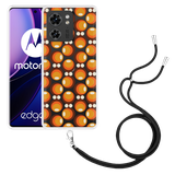 Hoesje met koord geschikt voor Motorola Edge 40 70s Oranje
