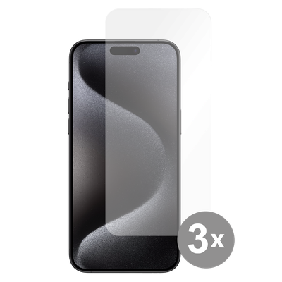 Cazy Tempered Glass Screen Protector geschikt voor iPhone 15 Pro Max - Transparant - 3 stuks