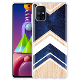 Hoesje geschikt voor Samsung Galaxy M51 - Space wood