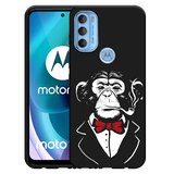 Hoesje Zwart geschikt voor Motorola Moto G71 - Smoking Chimp