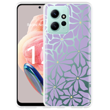 Hoesje geschikt voor Xiaomi Redmi Note 12 4G Abstracte Paarse Bloemen