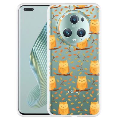 Cazy Hoesje geschikt voor Honor Magic5 Pro Cute Owls