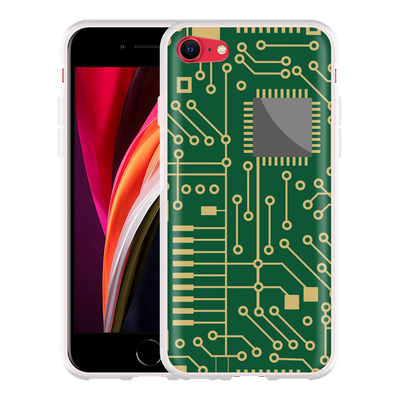 Cazy Hoesje geschikt voor iPhone SE 2020 - Microcircuit
