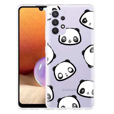 Cazy Hoesje geschikt voor Samsung Galaxy A32 4G - Panda Emotions