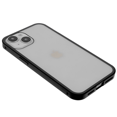 Cazy Magnetic Glass Hoesje geschikt voor iPhone 14 Plus - Zwart