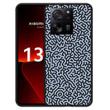 Hoesje Zwart geschikt voor Xiaomi 13T/13T Pro Blauwe Doodle