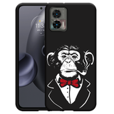 Hoesje Zwart geschikt voor Motorola Edge 30 Neo - Smoking Chimp
