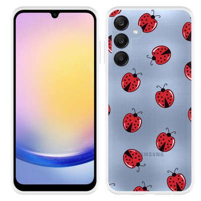 Cazy Hoesje geschikt voor Samsung Galaxy A25 Lieveheersbeestjes