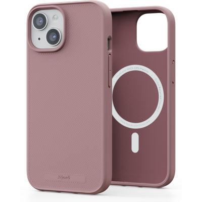 Njord Collections 100% GRS Slim Hoesje geschikt voor iPhone 15 - Mag compatibel - Duurzaam materiaal - Roze
