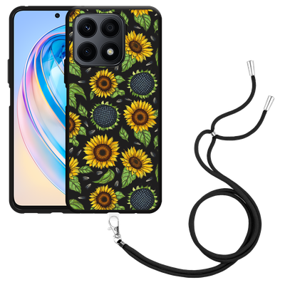 Cazy Hoesje met koord geschikt voor Motorola Edge 40 Pro Sunflowers