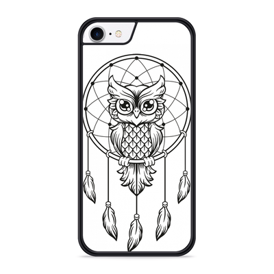 Cazy Hardcase hoesje geschikt voor iPhone 8 - Dream Owl Mandala