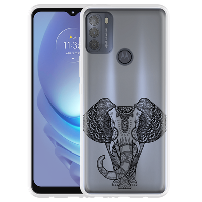 Cazy Hoesje geschikt voor Motorola Moto G50 - Mandala Elephant
