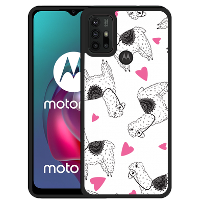 Cazy Hardcase hoesje geschikt voor Motorola Moto G10 - Alpaca