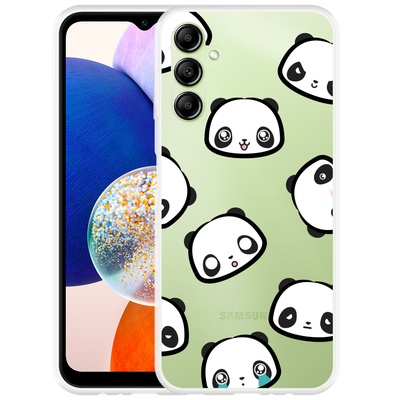 Cazy Hoesje geschikt voor Samsung Galaxy A14 4G/5G Panda Emotions