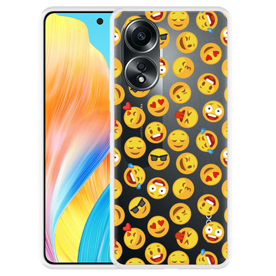 Cazy Hoesje geschikt voor Oppo A58 4G Emoji