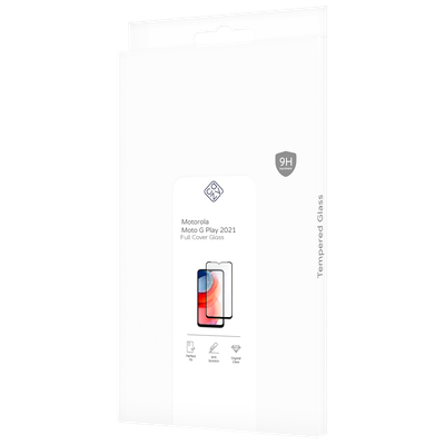 Cazy Full Cover Glass Screen Protector geschikt voor Motorola Moto G Play 2021 - Zwart