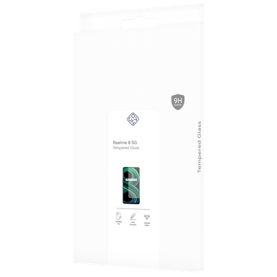 Cazy Tempered Glass Screen Protector geschikt voor Realme 8 5G - Transparant