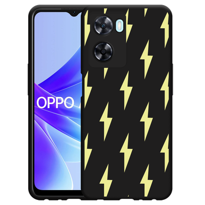 Cazy Hoesje Zwart geschikt voor Oppo A57s Lightning